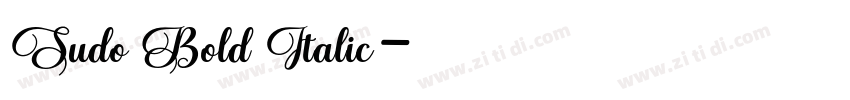Sudo Bold Italic字体转换